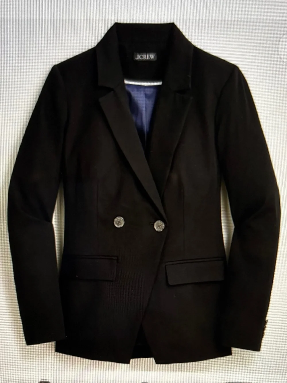 J. Crew Black Double-Breasted Blazer